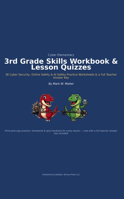 Cyber Elementary School: 3rd Grade Skills Workbook & Lesson Quizzes
